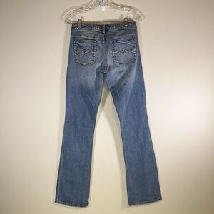 Silver Jeans Brianna Distressed Mid Rise Stretch Jeans Women Size 28 Casual Y2K